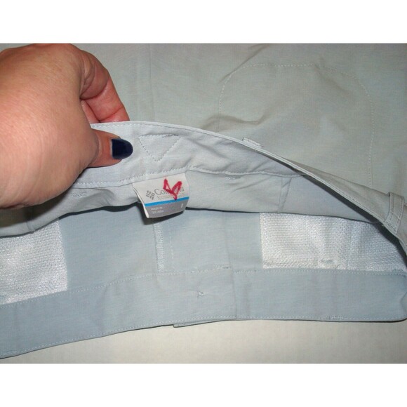 Womens 8 New NWT Columbia PFG Reel Relaxed Shorts Pockets Silver Blue Gray UPF - Picture 7 of 9